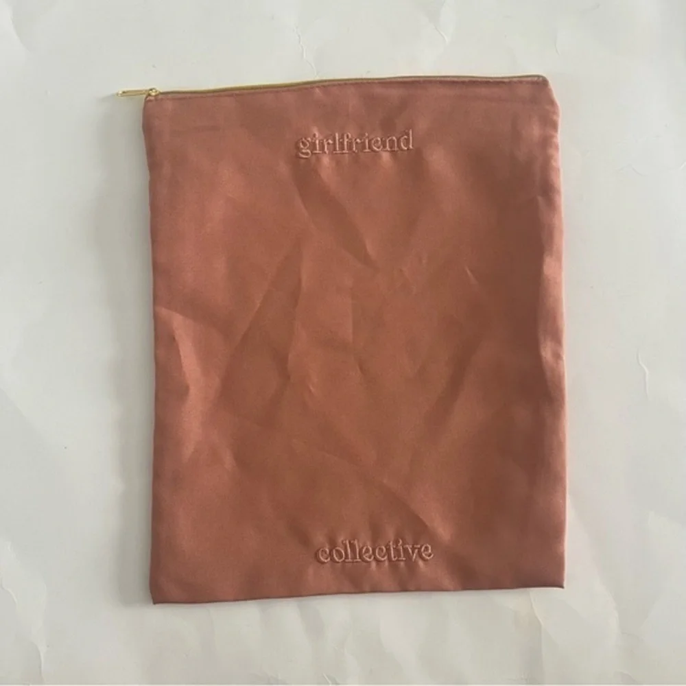 girlfriend collective Zip Top Travel Pouch Cosmetic Bag Peach